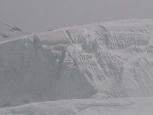 Les séracs sous le Grand Paradis