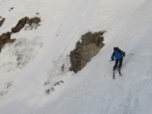 Moment de solitude sur une pente raide béton...