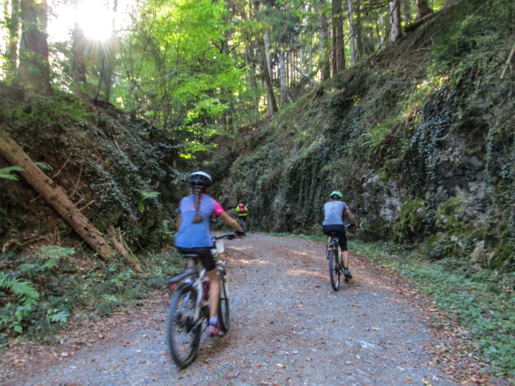 En montant au col Amic à VTT